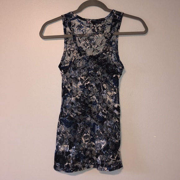 Almost Famous Mesh/Lace Tank Top Size Small - Picture 2 of 4